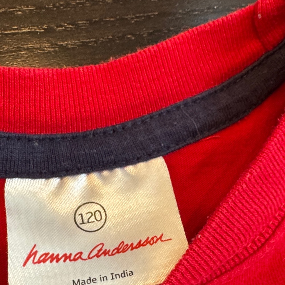 Hanna Andersson Red Long Sleeve Tee with Motorcycle Graphic - Picture 2 of 4